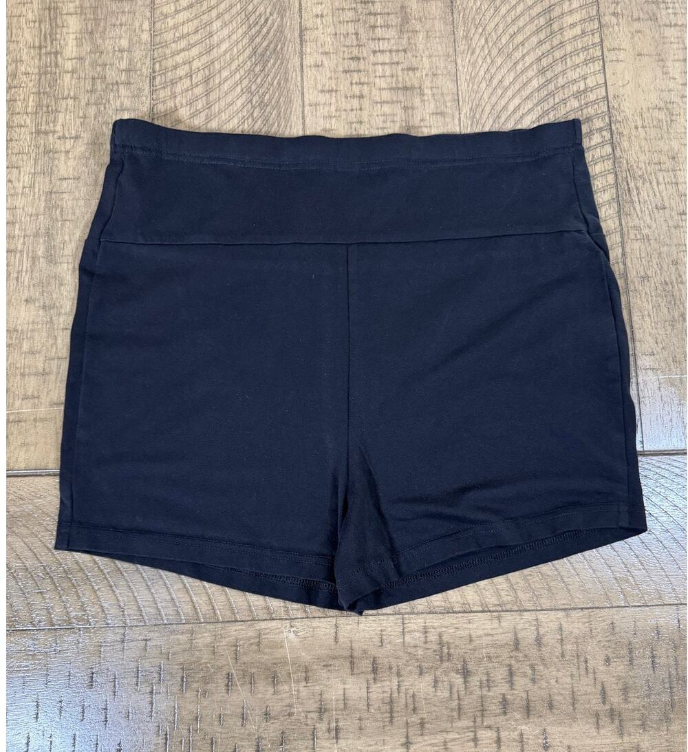 SHEIN Black High Waisted Shorts Womens M Stretch Lounge Possibly Maternity